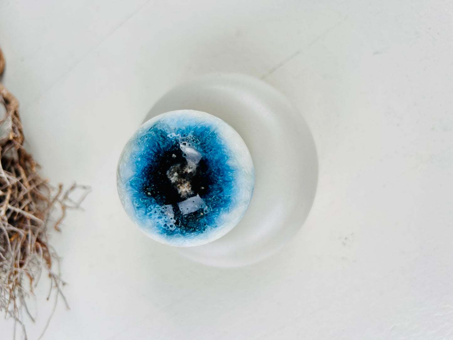 Blue Ice Crystal Kugel (Glacèrite)