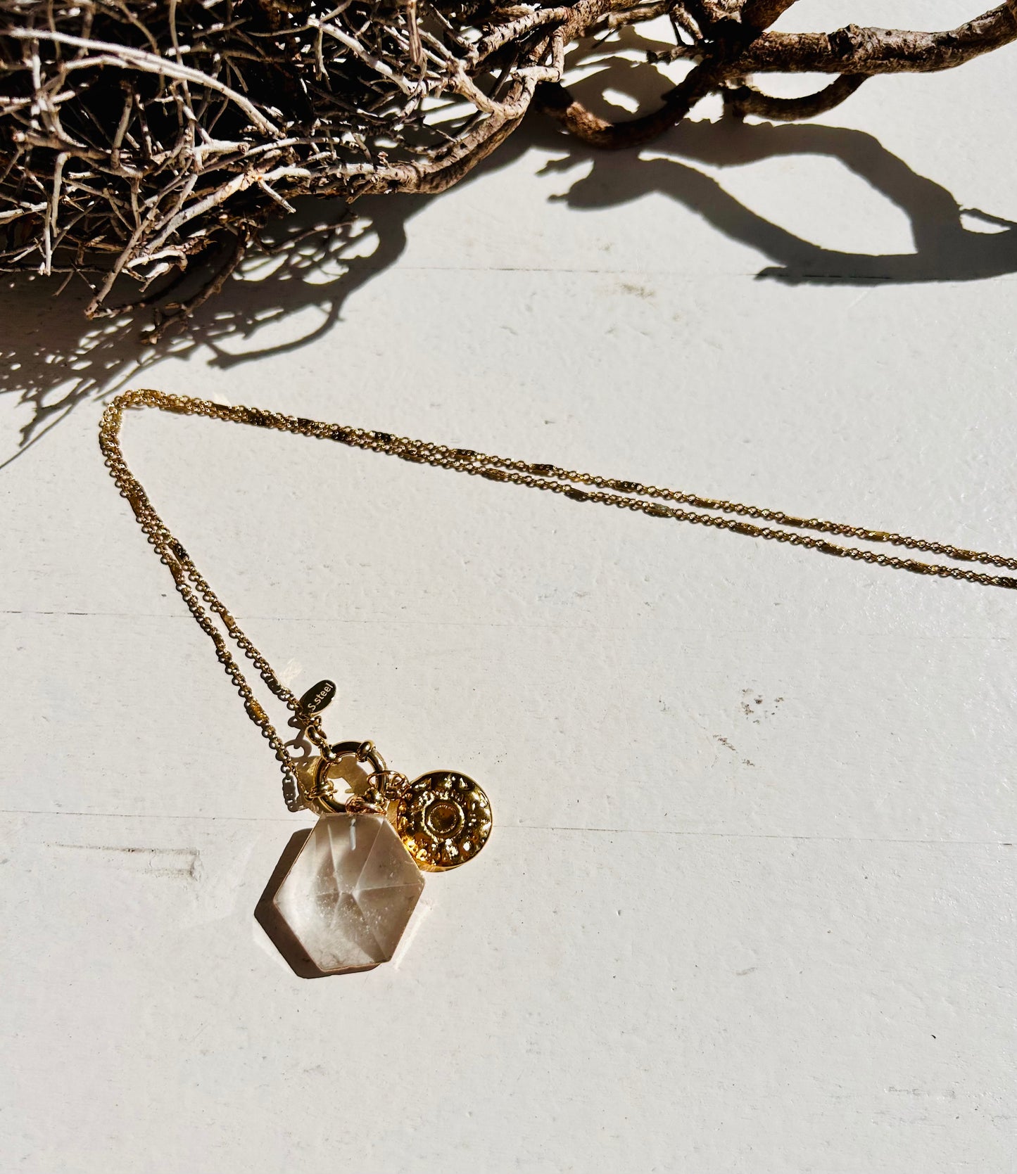 Clarity Amulet - Kette mit Bergkirstall | Rosenquarz | Limited Edition