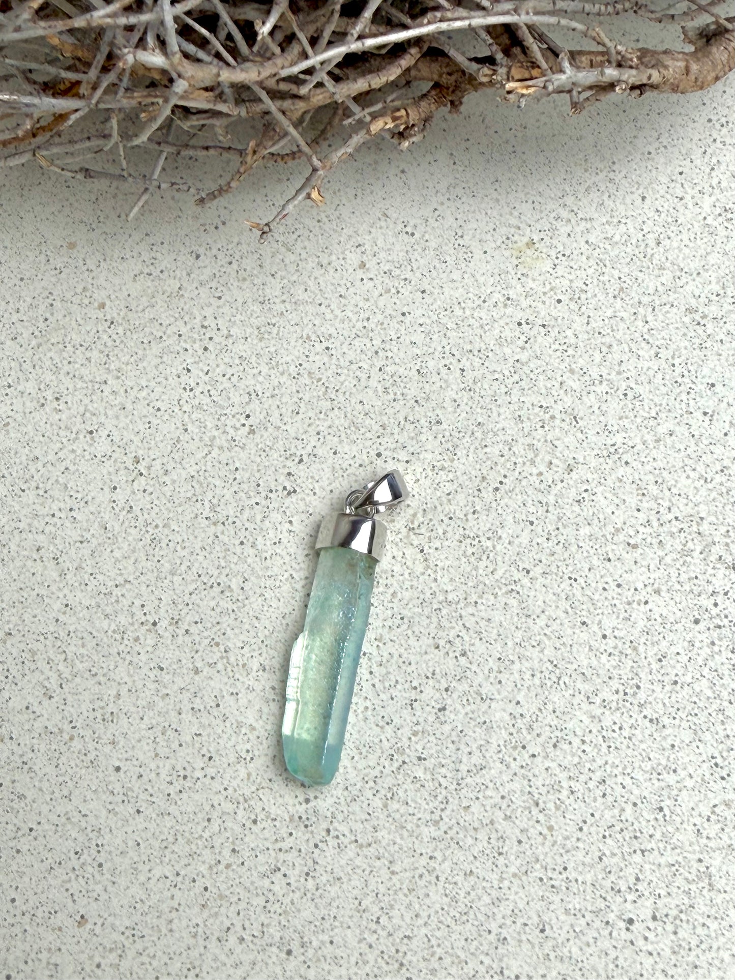 Aqua Aura · Anhänger Silber