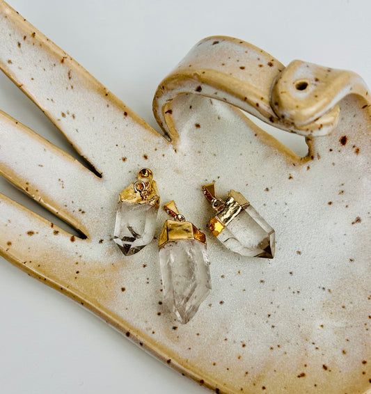 Bergkristall Anhänger |  Gold