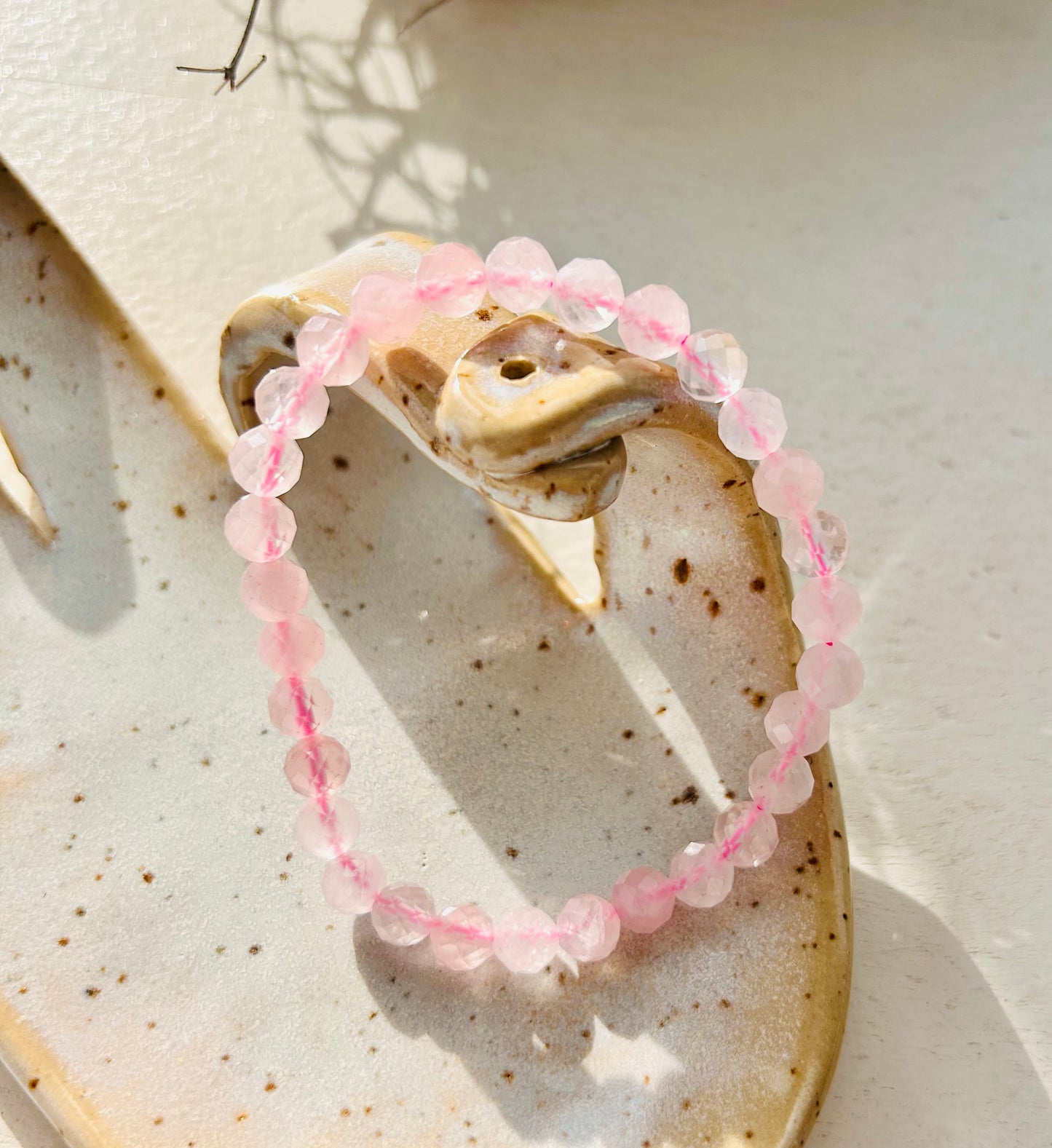 Rosenquarz Facettiert | Armband