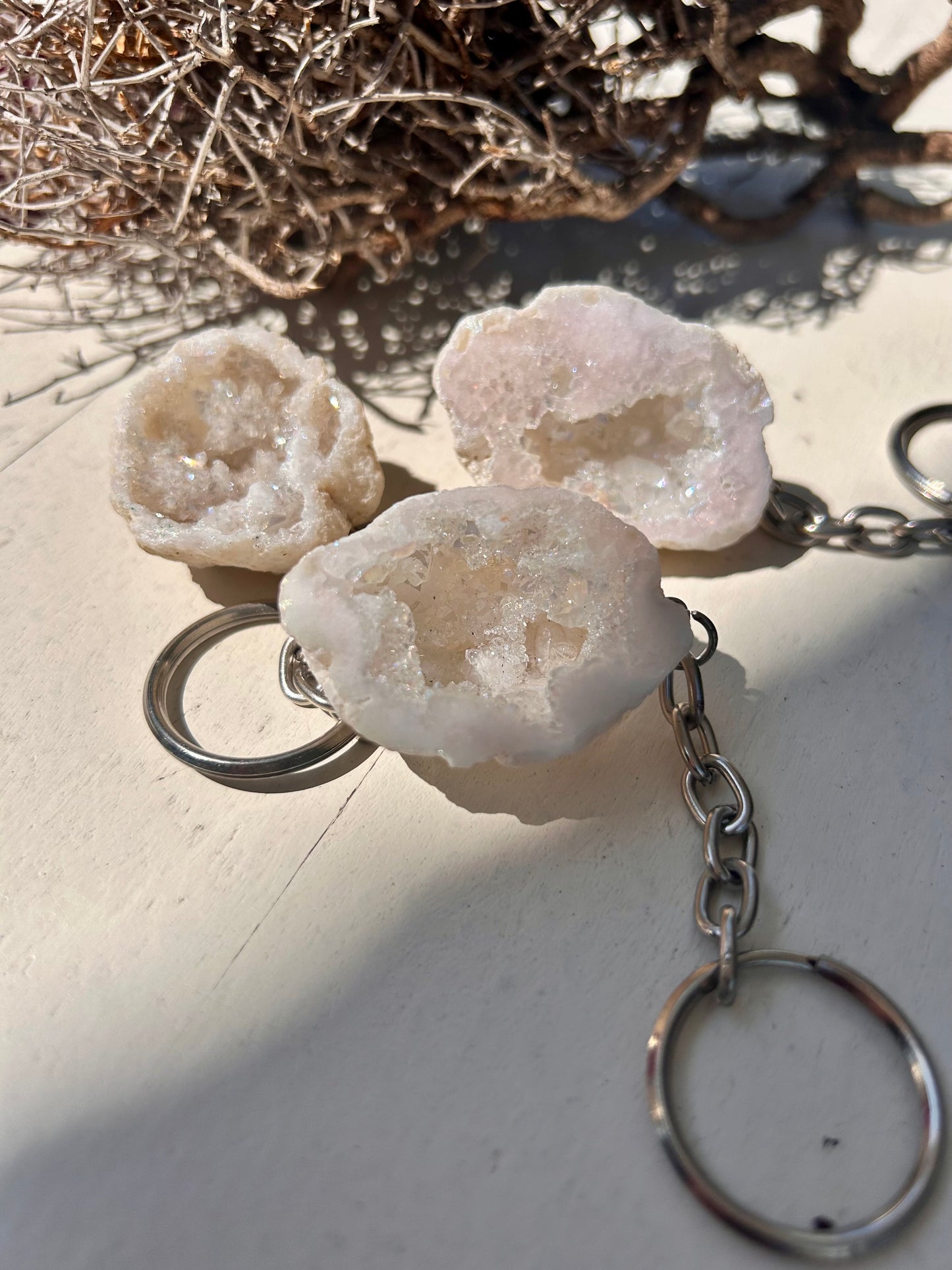 Schlüsselanhänger mit Geode