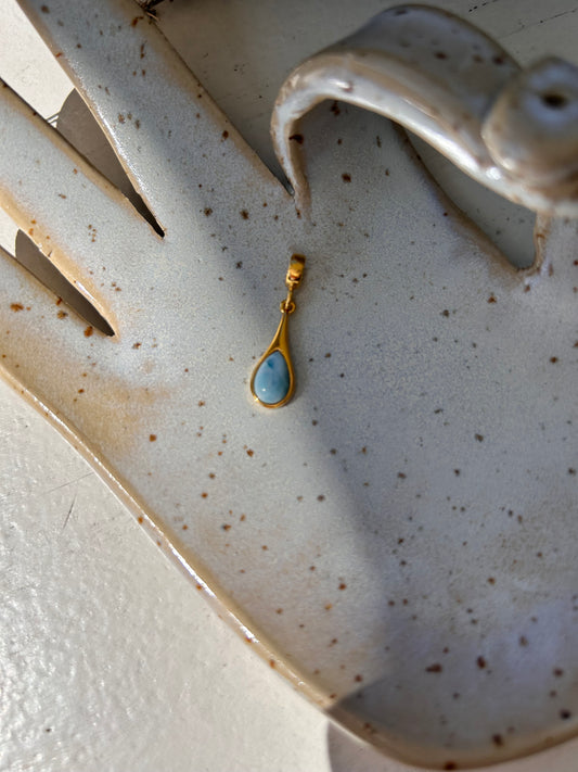 Larimar Anhänger Gold | Silber