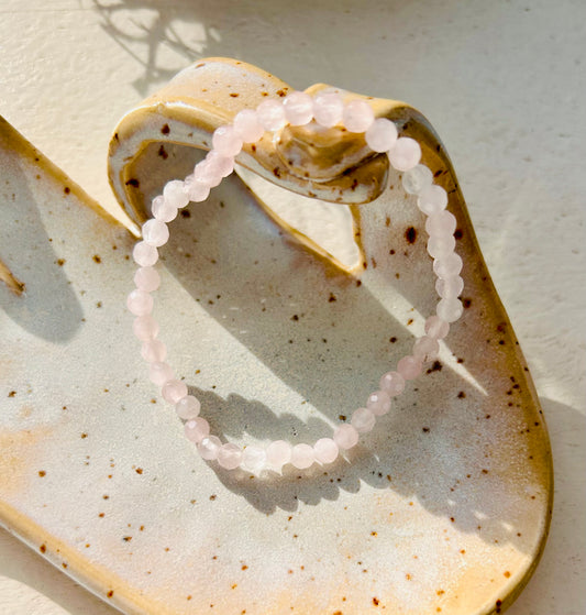 Rosenquarz Facettiert | Armband