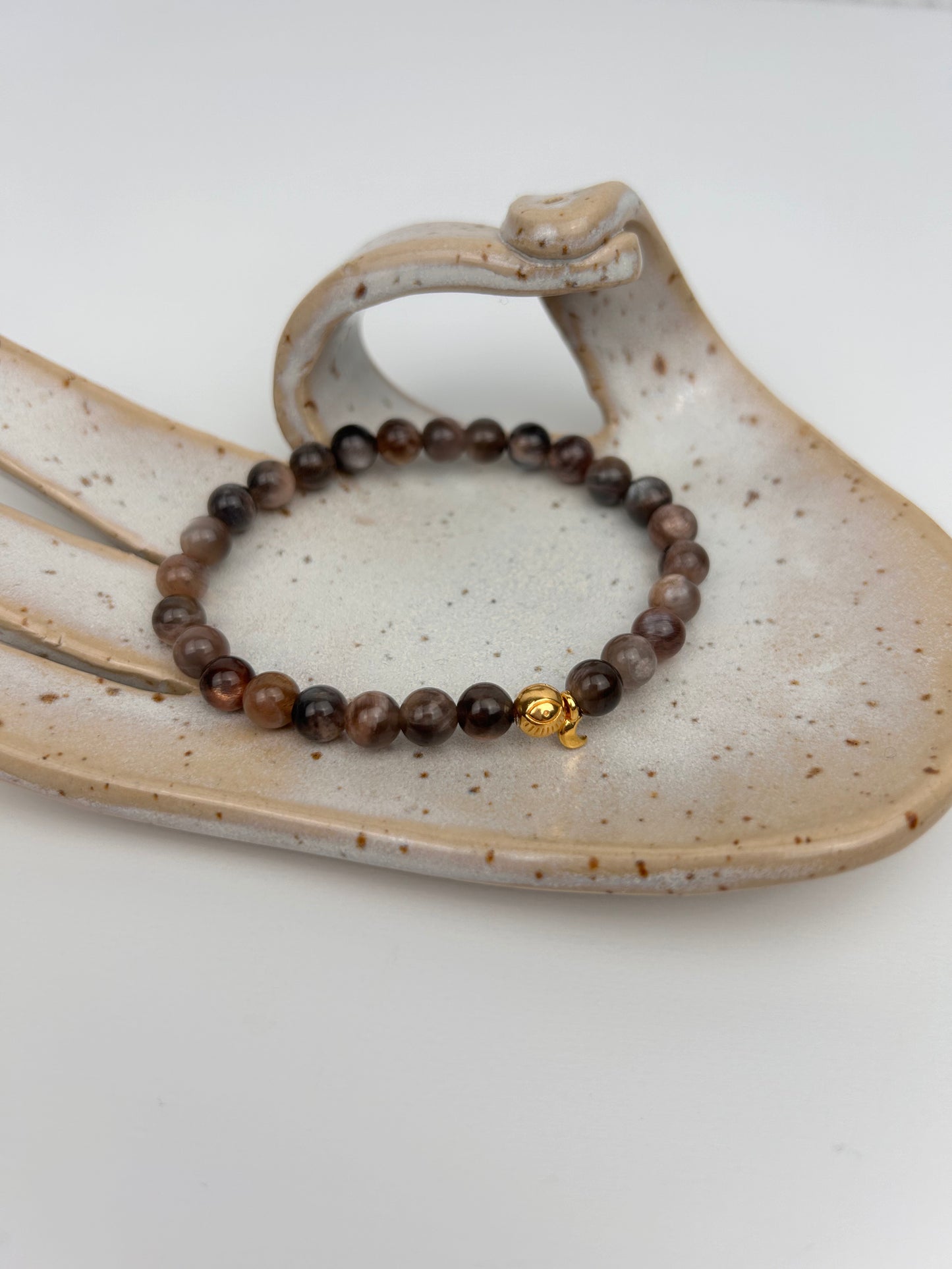 Mondstein Dunkel Armband | Handmade