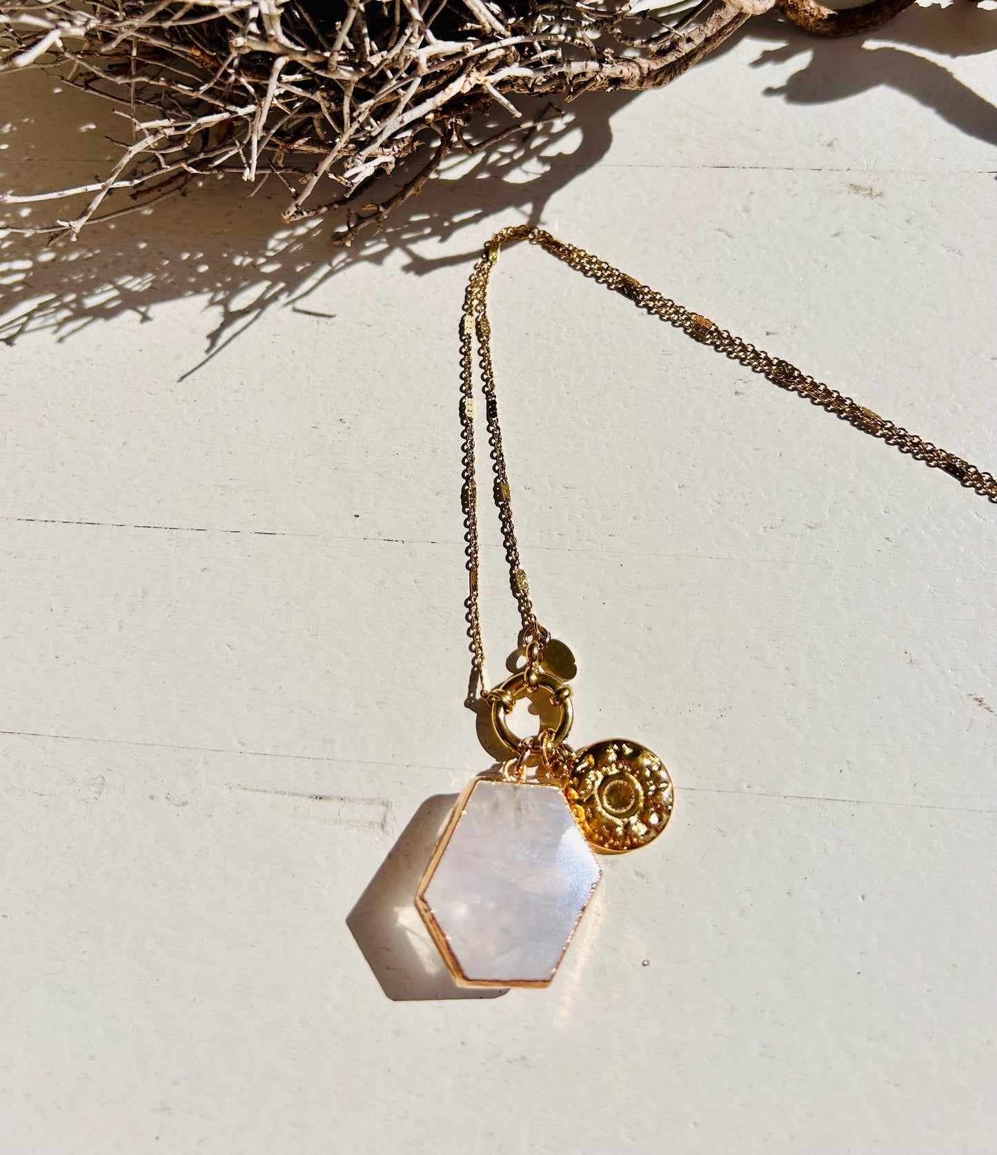 Clarity Amulet - Kette mit Bergkirstall | Rosenquarz | Limited Edition