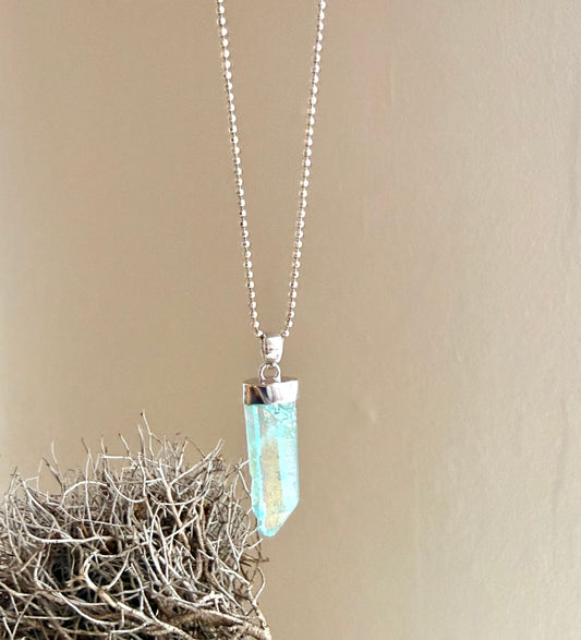 Aqua Aura · Anhänger Silber