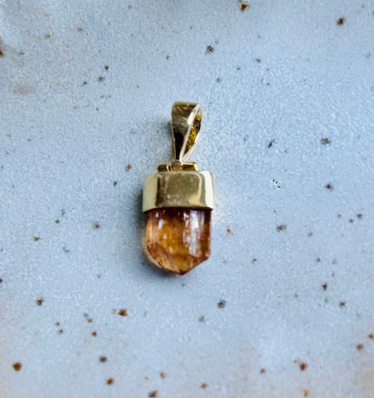 Imperialtopas | Gold Topas Kettenanhänger