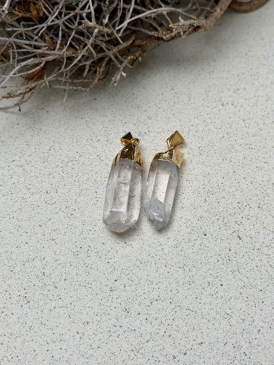 Bergkristall Spitze Anhänger | Poliert