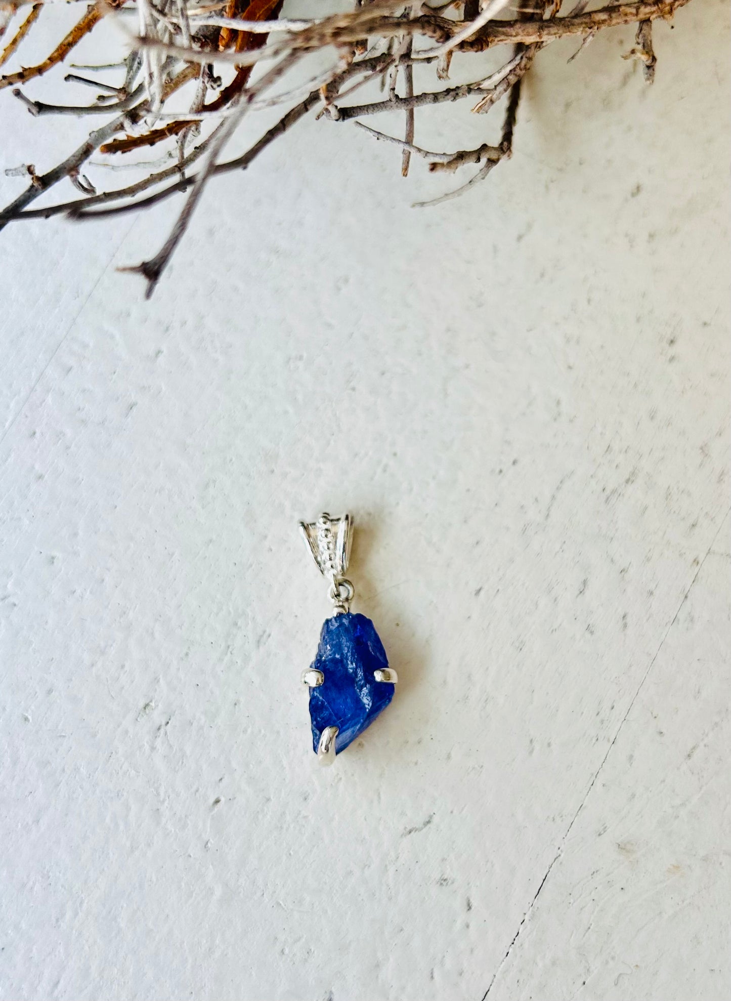 Tansanit Kettenanhänger – 925 Silber