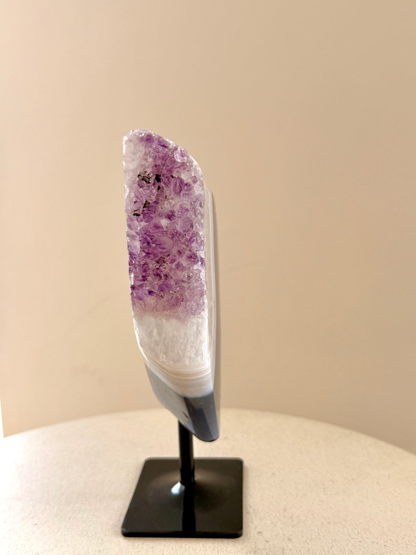 Amethyst-Achat-Scheibe – 19 x 9 cm
