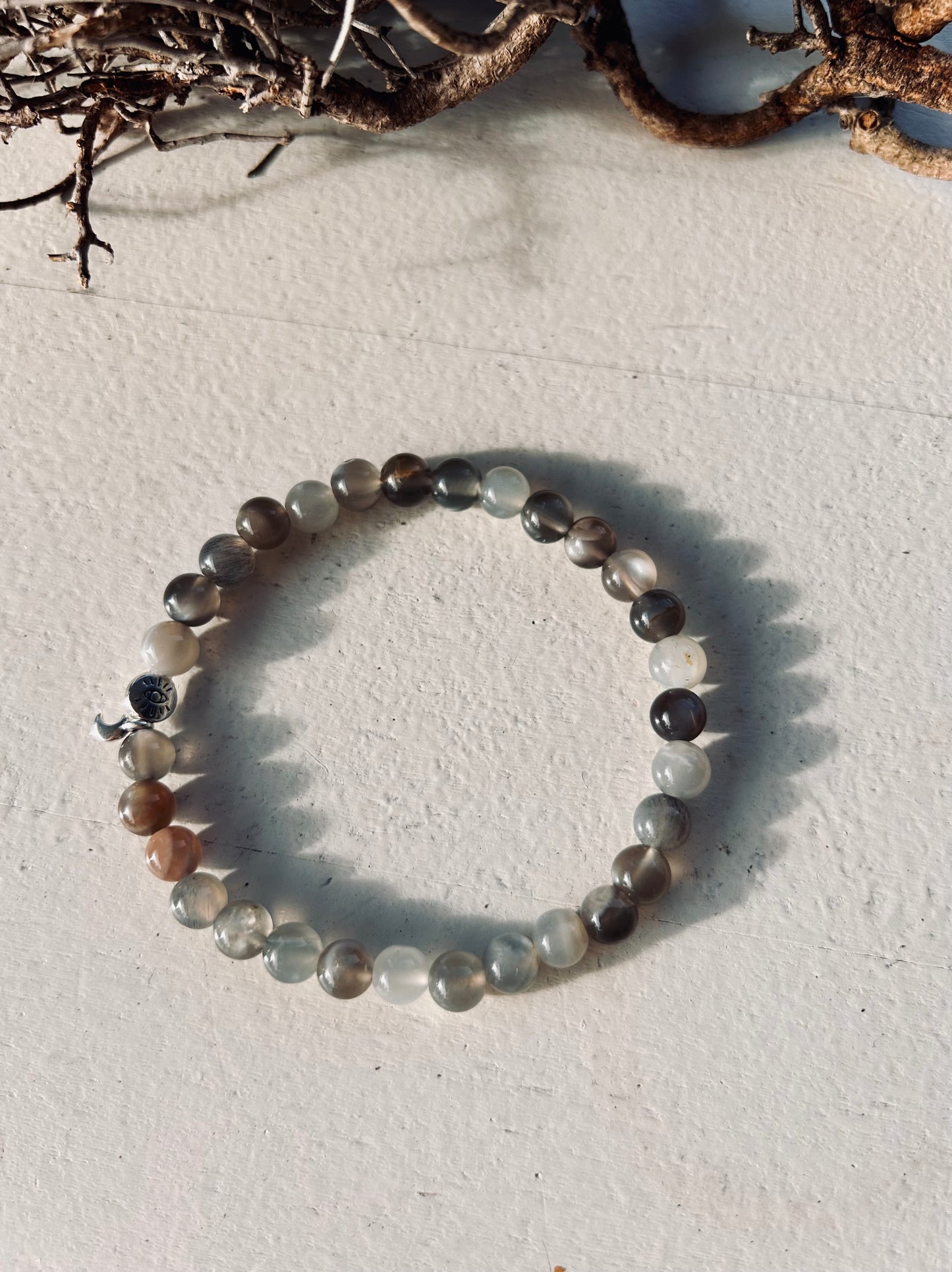 Mondstein Dunkel Armband | Handmade