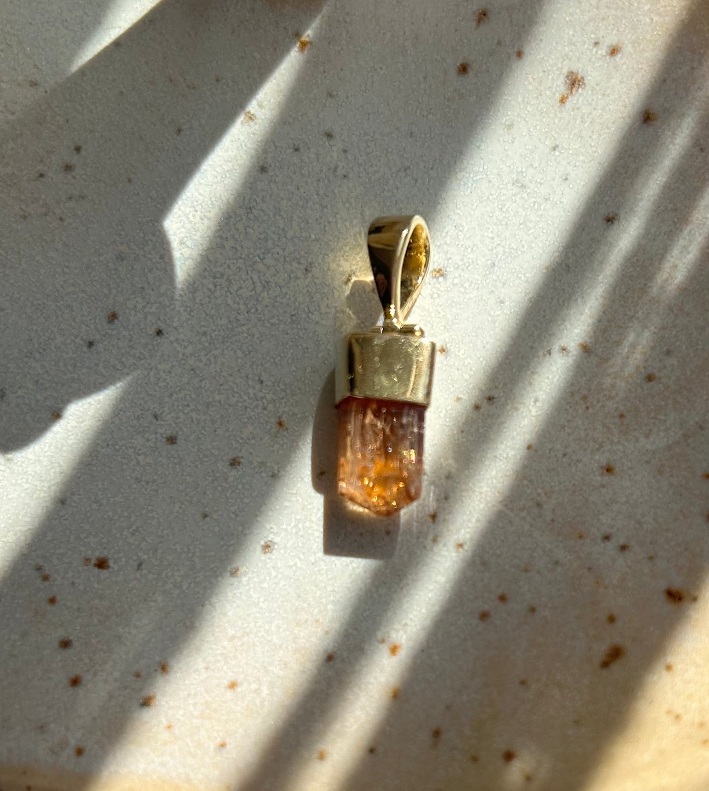 Imperialtopas | Gold Topas Kettenanhänger