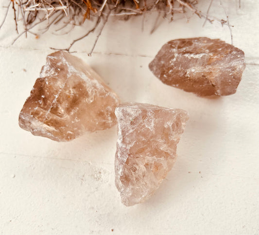 Rauchquarz Rohstein  Wasserstein