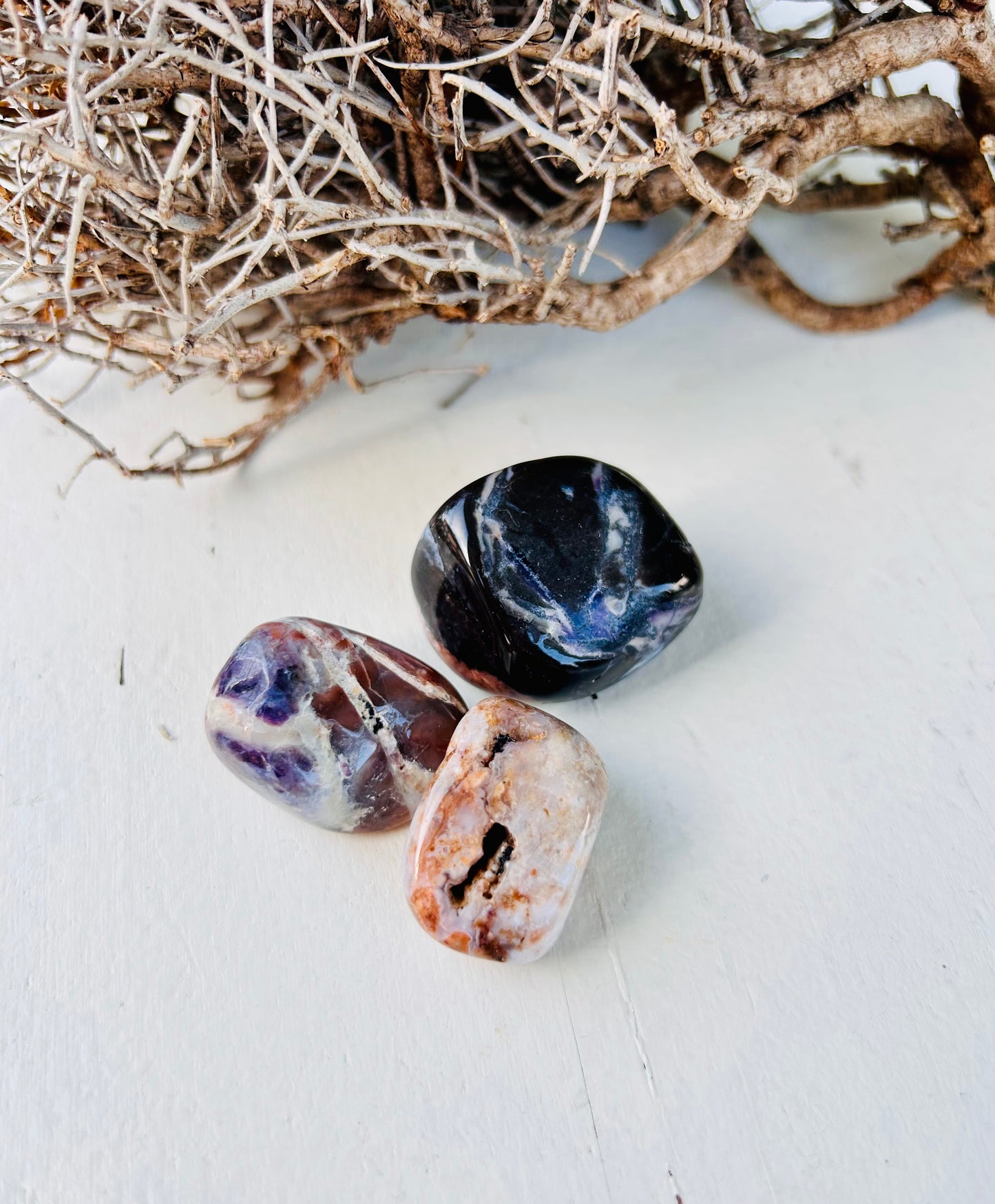 Fluorit Opal - Tiffany Stone Trommelstein