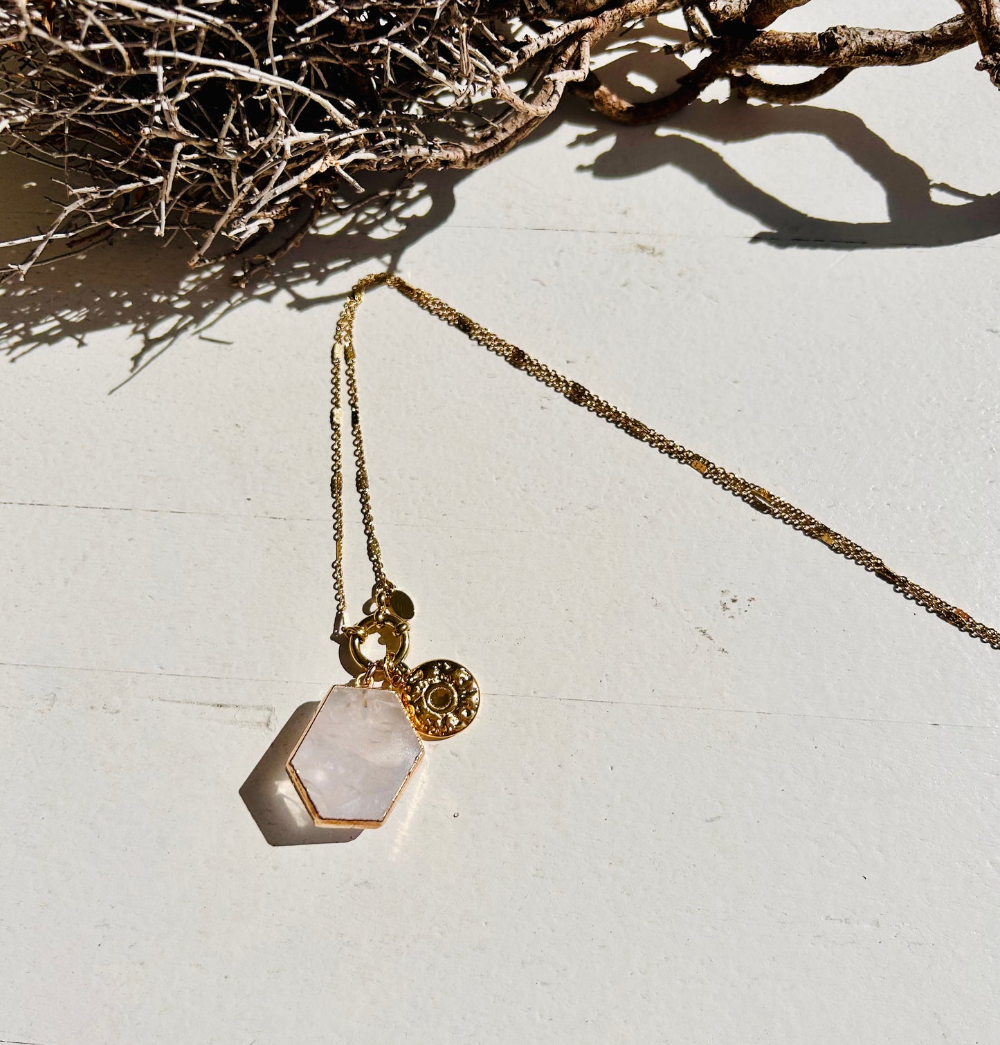 Clarity Amulet - Kette mit Bergkirstall | Rosenquarz | Limited Edition