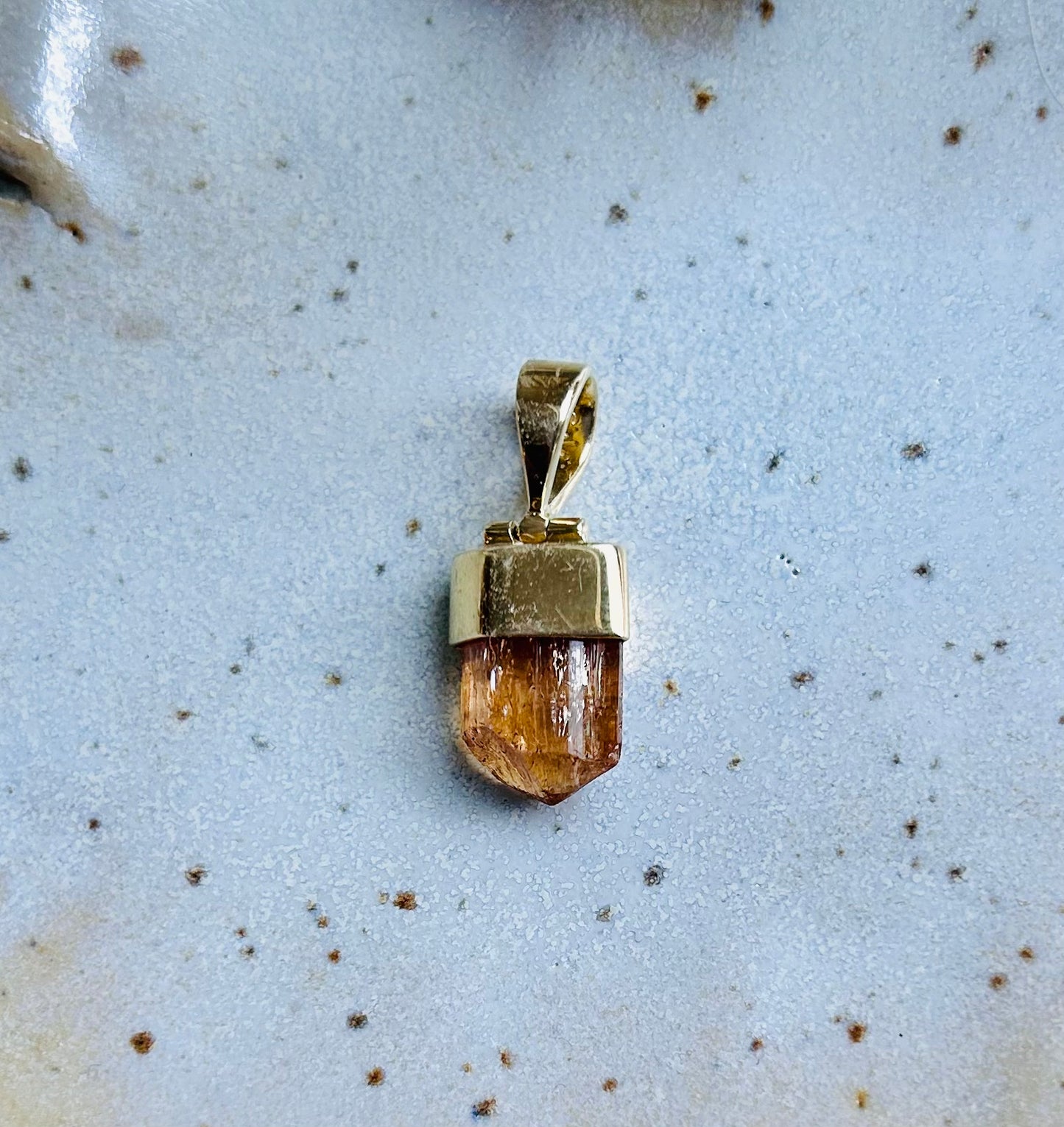 Imperialtopas | Gold Topas Kettenanhänger