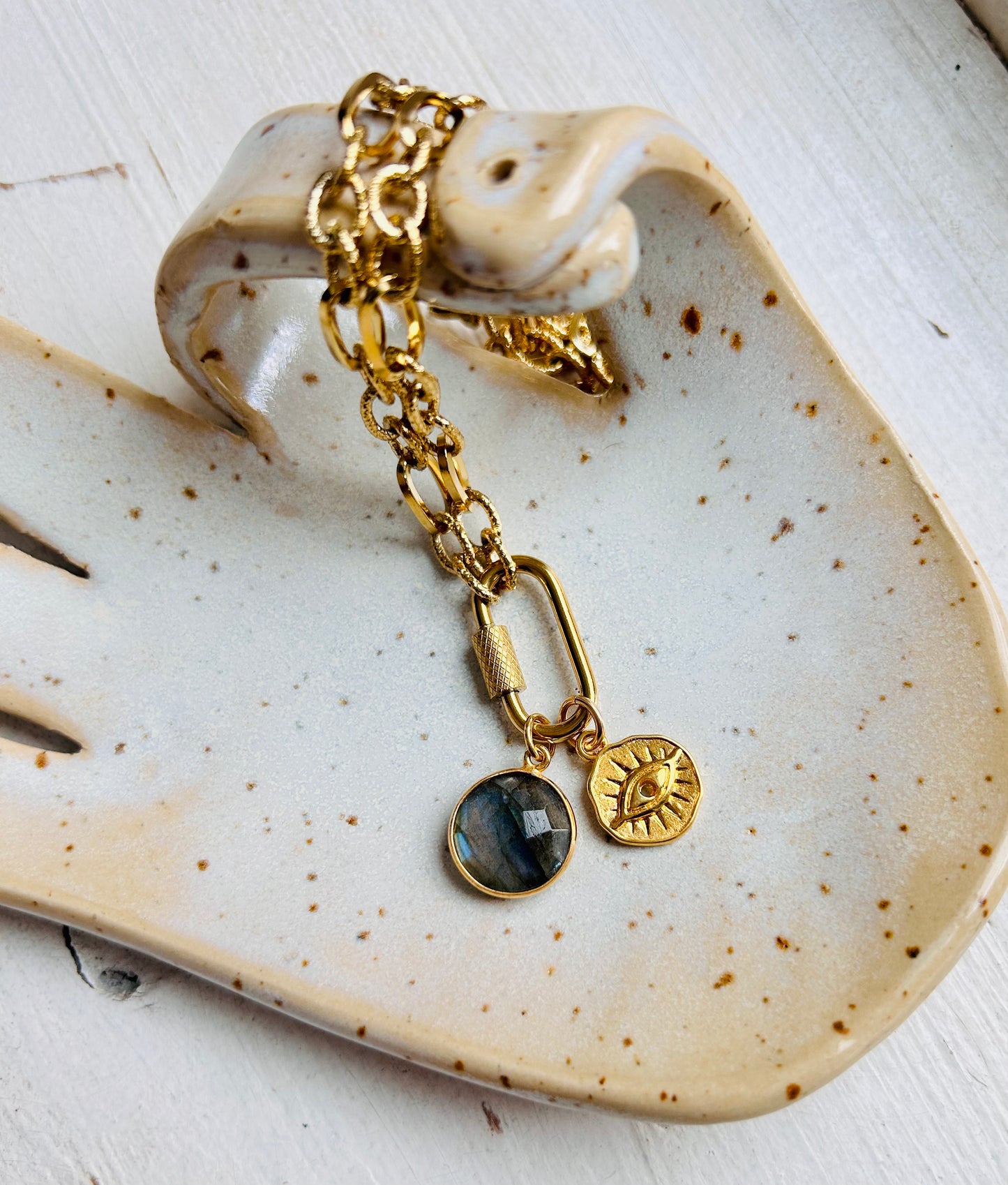Labradorit Kette - Evil Eye