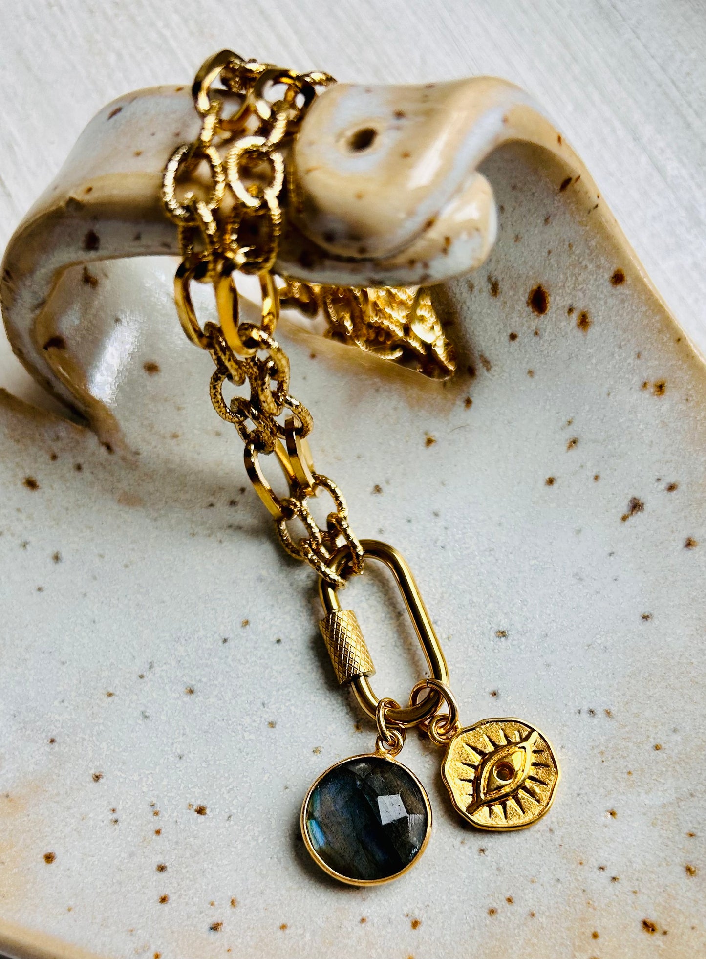 Labradorit Kette - Evil Eye