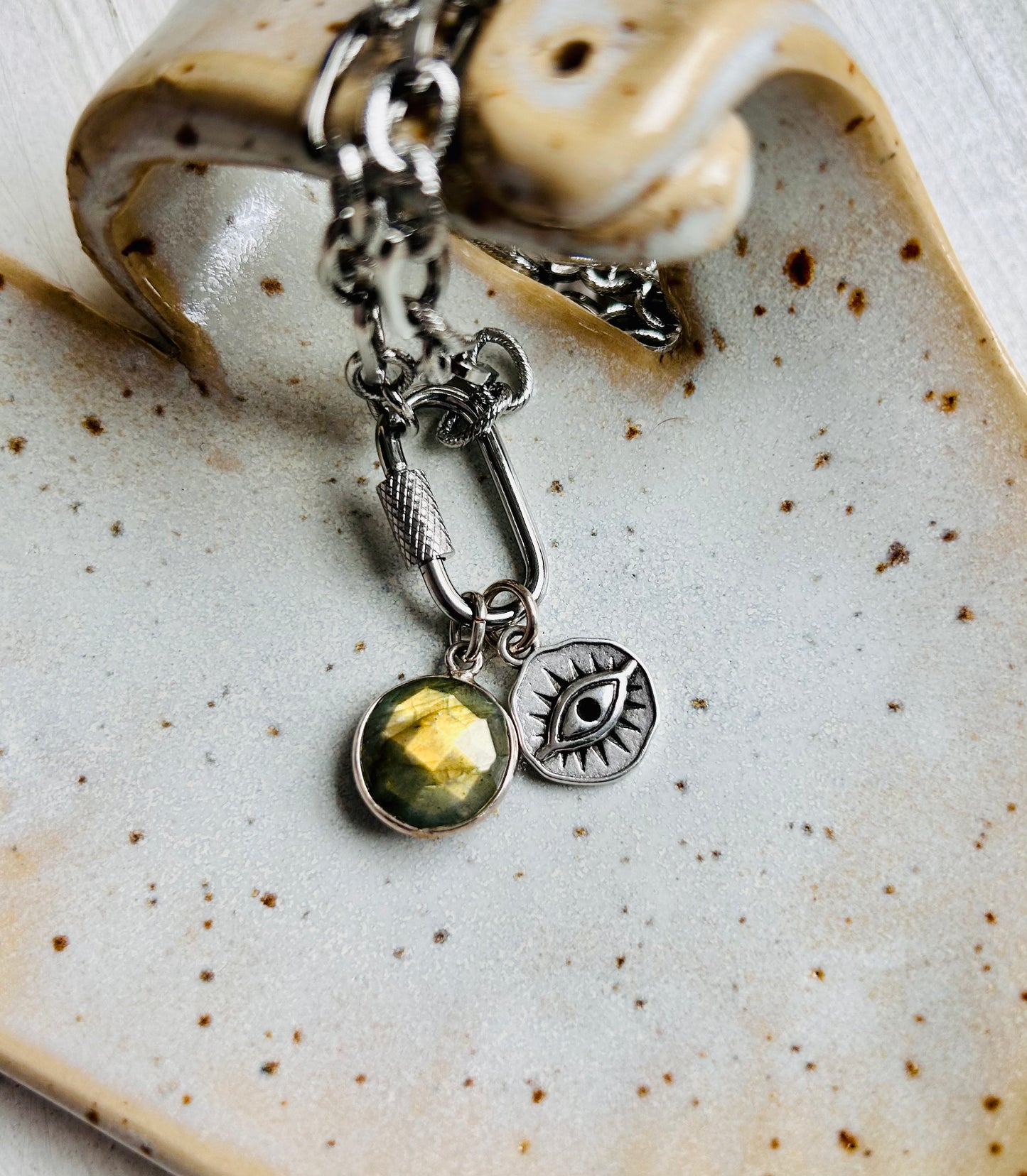 Labradorit Kette - Evil Eye