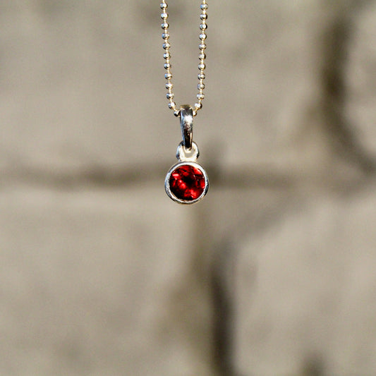 Granat Anhänger | 925 Silber | 24k Gold | Limited Edition