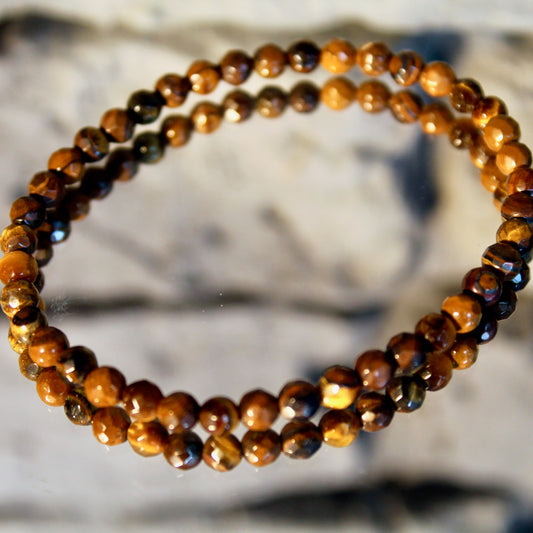 Tigerauge Armband facettiert
