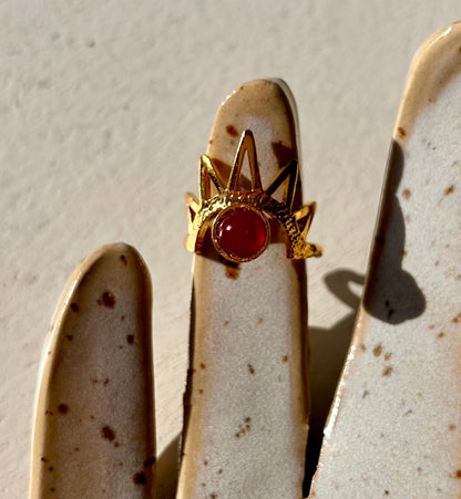 Ring - Isis Regenbogenmondstein | Onyx | Carneol | Amethyst
