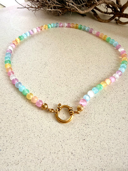 Selenit Choker „Aura Glow"