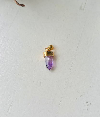 Amethystspitze Anhänger– 925 Silber vergoldet (limitiert)