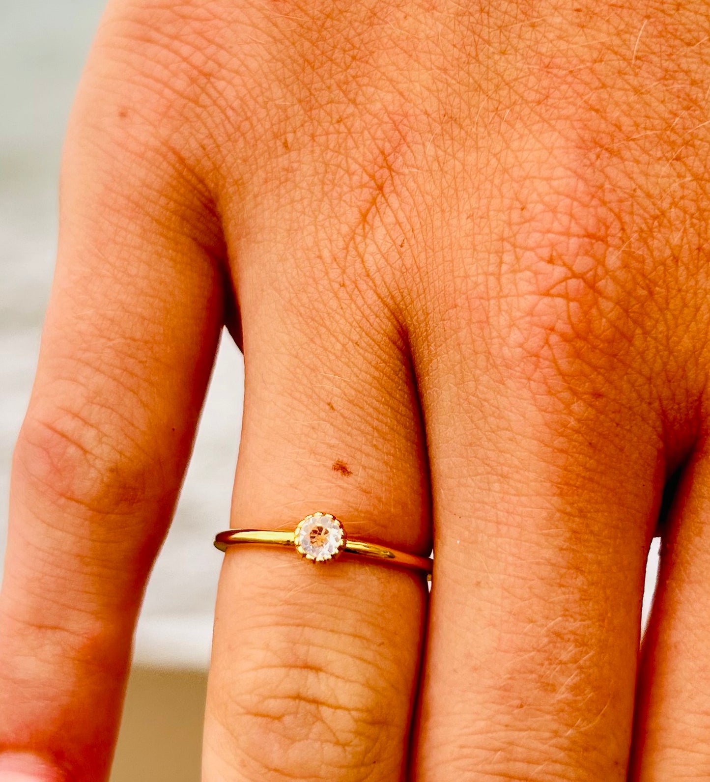 Mondstein Ring | 925 Silber vergoldet