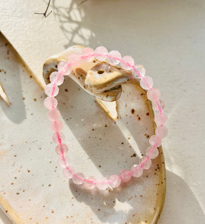 Rosenquarz Facettiert | Armband