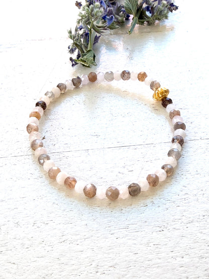 Rhiannon - Armband | Mondstein Morganit Kunzit Armband