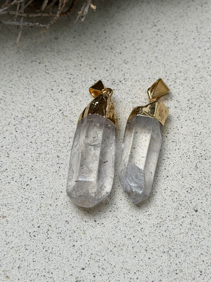 Bergkristall Spitze Anhänger | Poliert