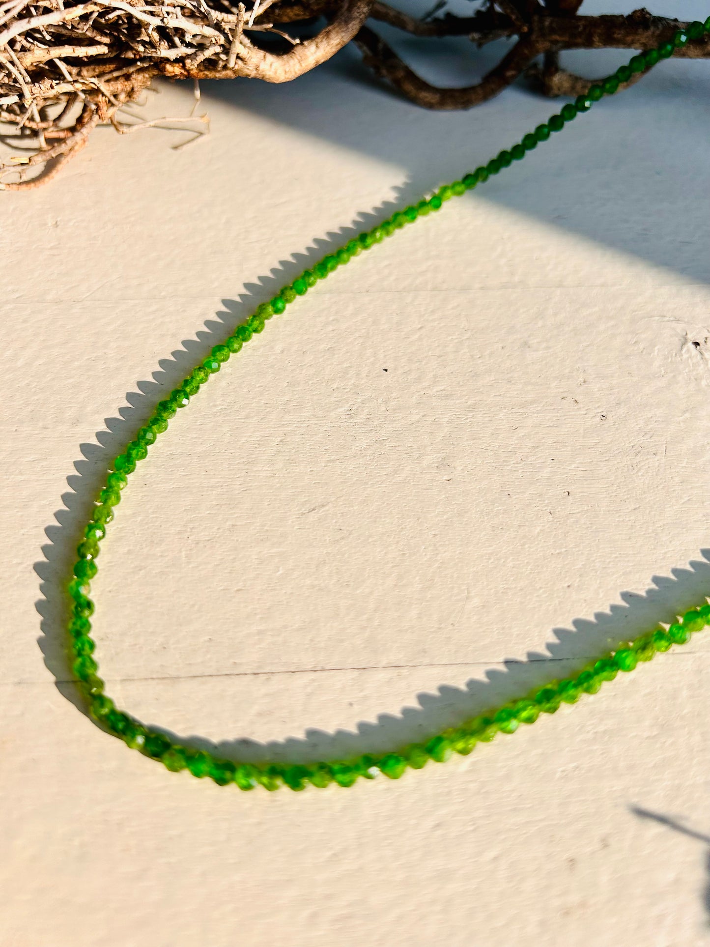 Chromdiopsid Halskette