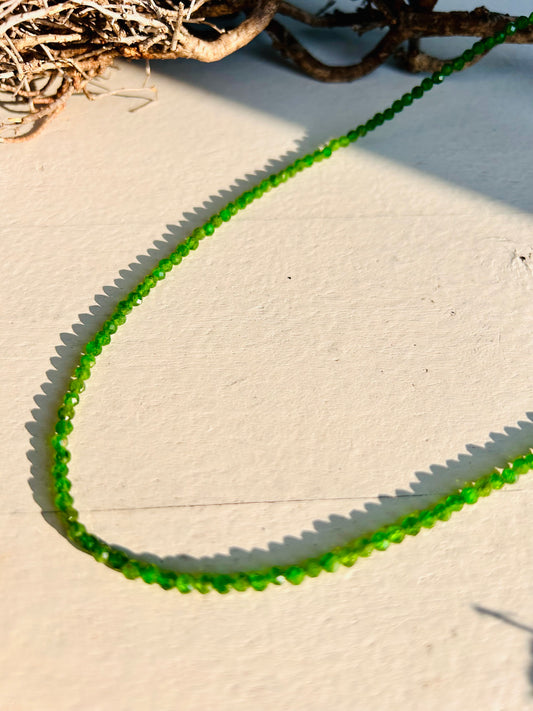 Chromdiopsid Halskette