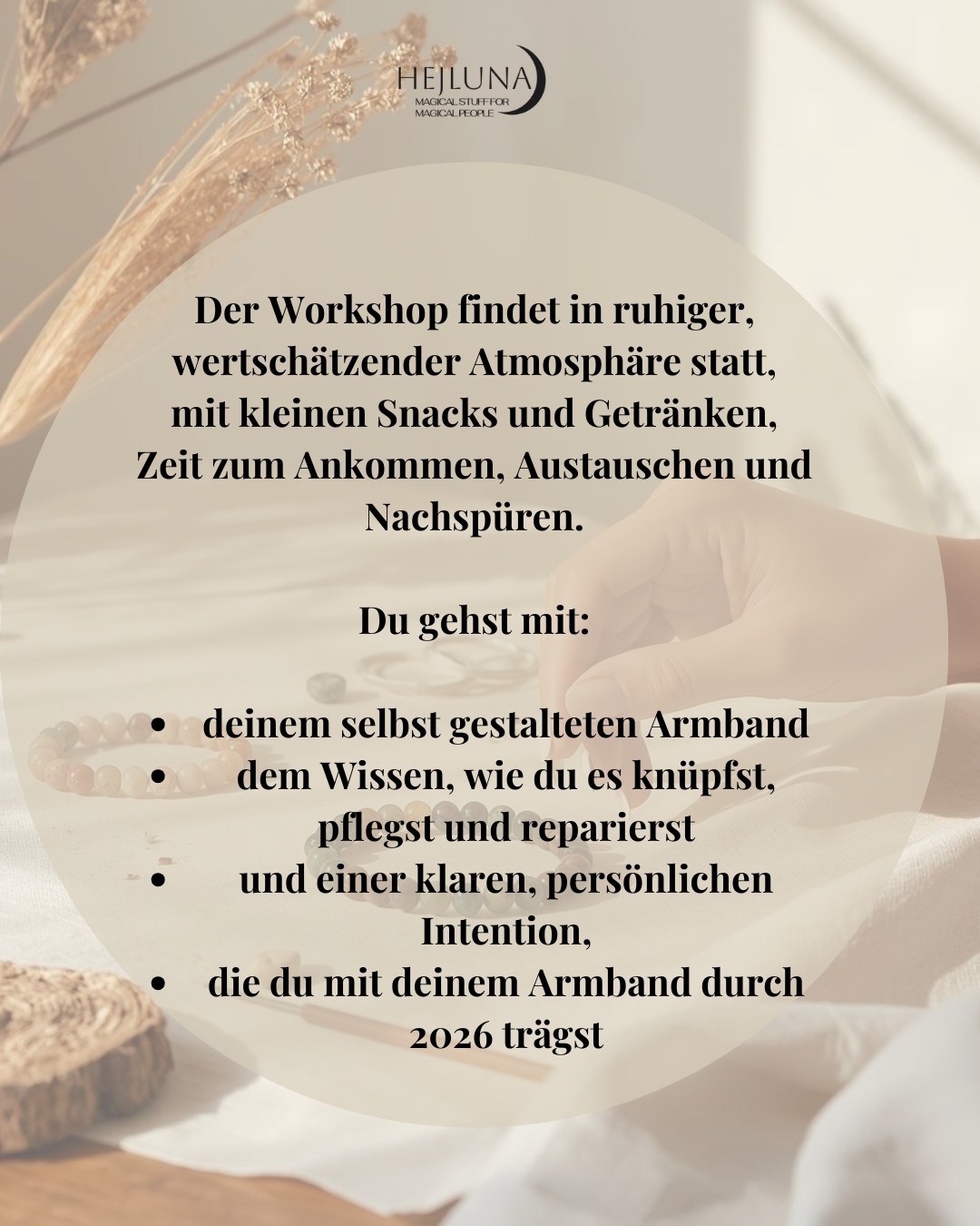 Workshop | Create Your Own Year One Bracelet · One Year · One Intention | Einführungspreis