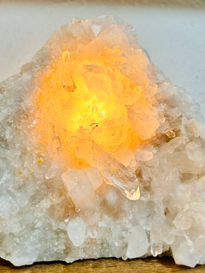 Bergkristall Lampe