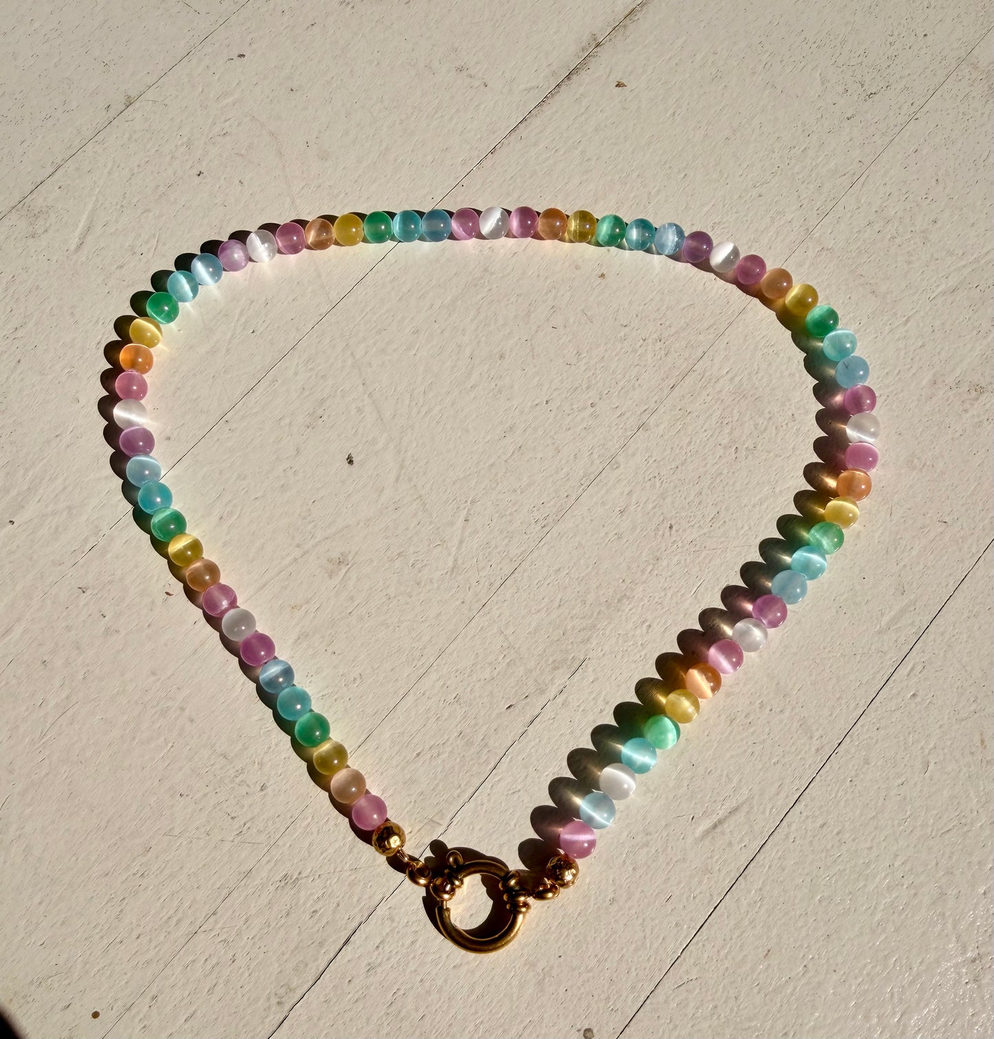 Selenit Choker „Aura Glow"