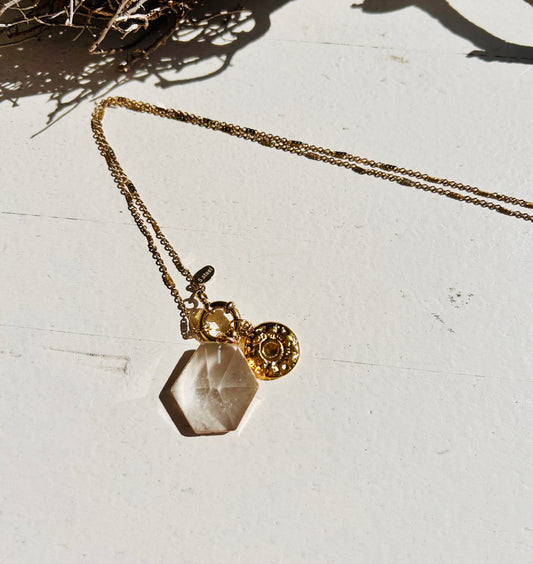 Clarity Amulet - Kette mit Bergkirstall | Rosenquarz | Limited Edition