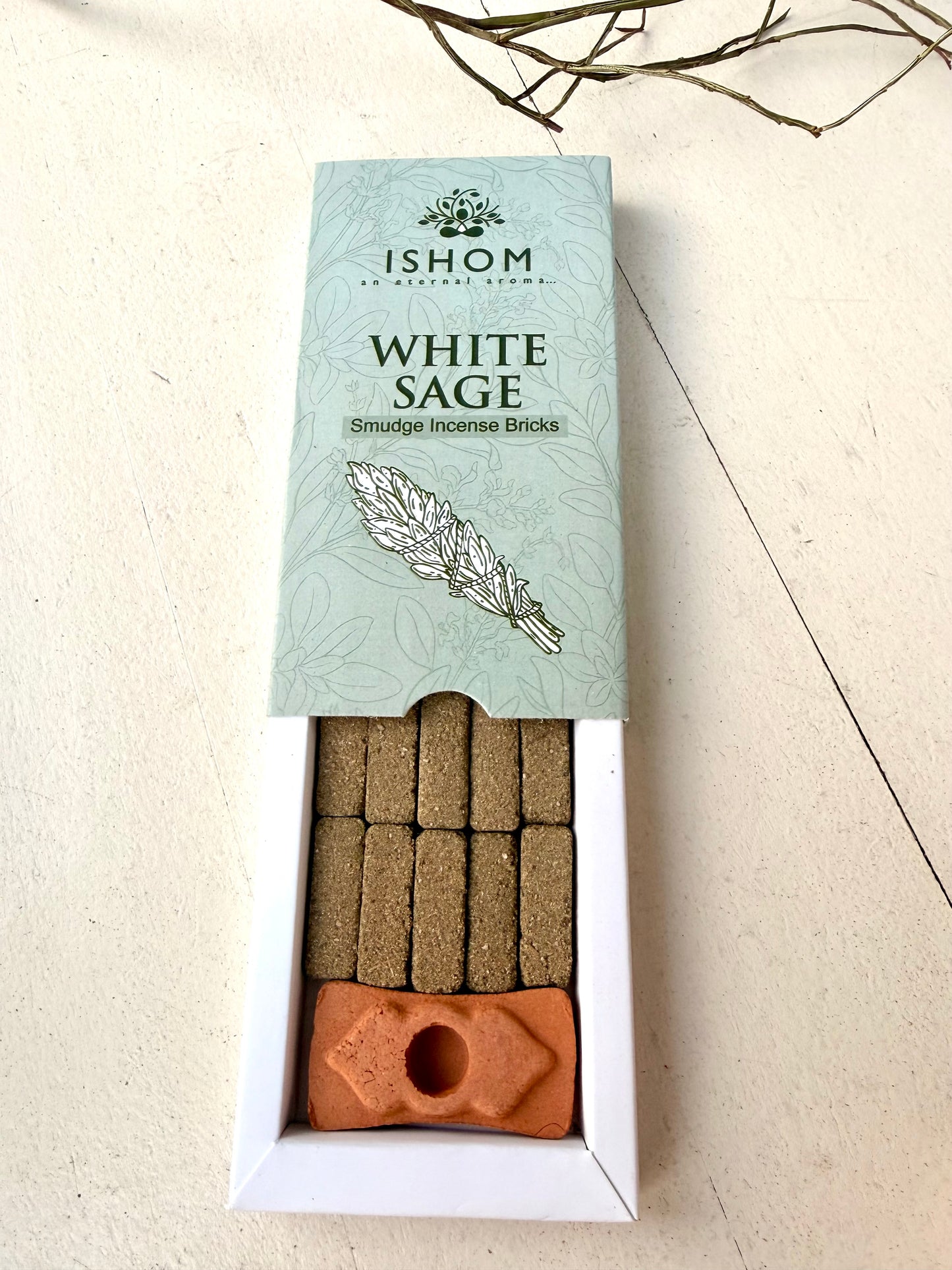 Natürliche Räuchersteine Kollektion – mit Terrakotta-Halter