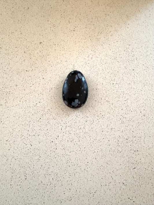 Schneeflocken-Obsidian – Anhänger, gebohrt