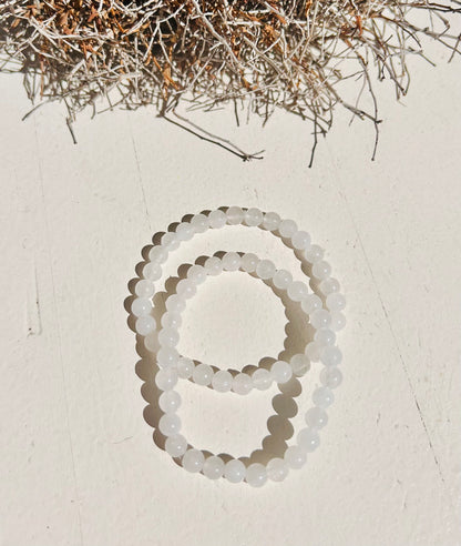 Weiße Jade Armband
