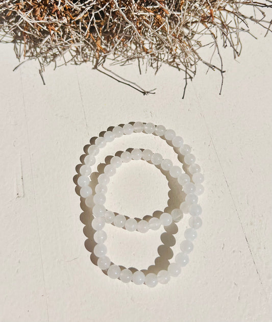 Weiße Jade Armband