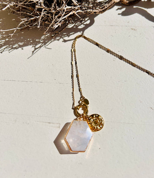 Clarity Amulet - Kette mit Bergkirstall | Rosenquarz | Limited Edition