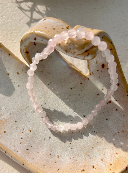 Rosenquarz Facettiert | Armband