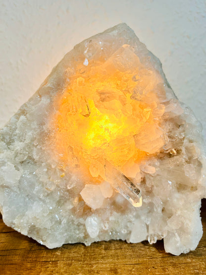Bergkristall Lampe