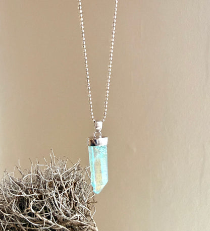 Aqua Aura · Anhänger Silber