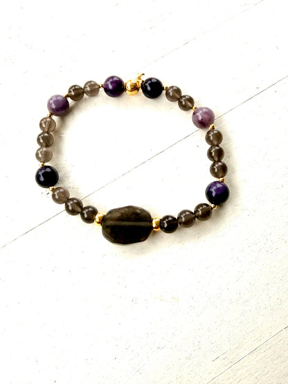 Stardust Collection | Tektit × Sugilith Armband