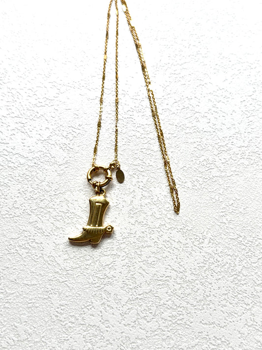 Ranch Girl Kette · inkl. Goldener Cowboy Stiefel Anhänger