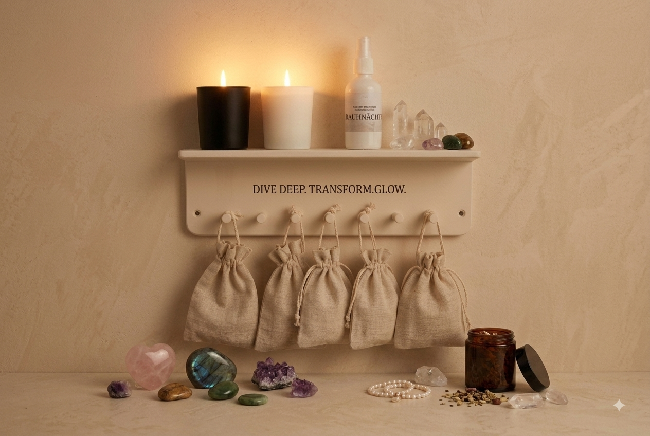 HejLuna Adventskalender 2026 – Spiritueller Kristall & Ritual-Kalender mit Ritual- & Schmuckleiste